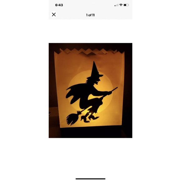 Halloween Hauntington Cackling Witch Motion Activated Luminary Lantern Hallmark - Picture 3 of 8